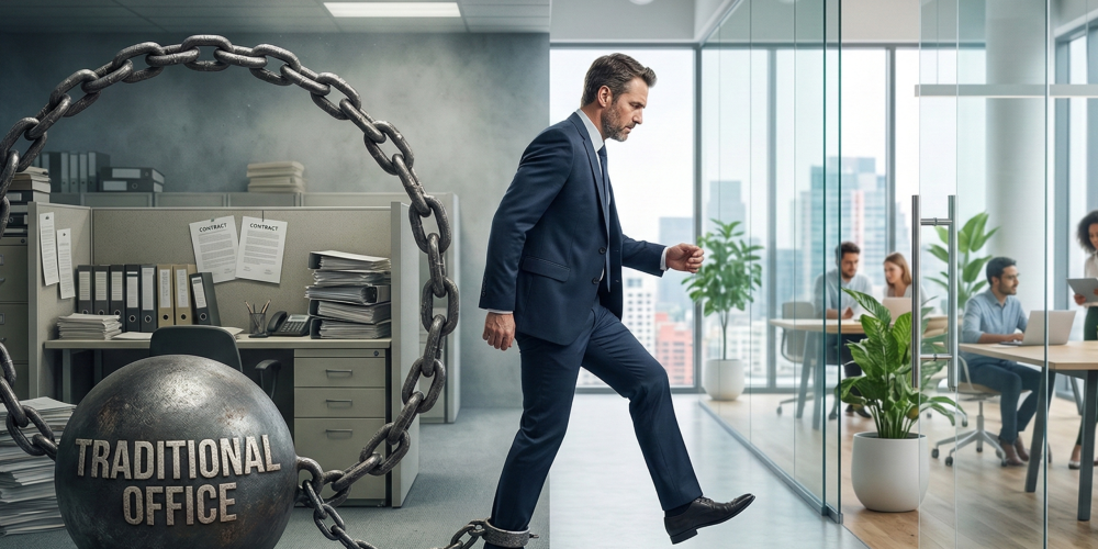 aluguel de escritório tradicional